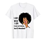 Black Queen Lady Curly Natural Afro African American Ladies T-Shirt