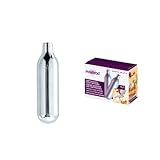 MASTRAD - Lot de 10 Cartouches N2O pour Siphon – Sauces Crèmes Chantilly Mousses Chaudes ou Froides – Recharges universelles - Acier 100% recyclable - 10x8g - 6,4x1cm