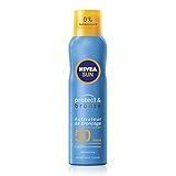 NIVEA SUN Brume huile activateur de bronzage Protect & Bronze FPS 50 (1 x 200 ml), spray brume avec protection solaire UVA/UVB, brume solaire bronzage naturel et uniforme
