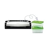 Tefal YY3107FB Machine Sous Vide Vacupack Plus + avec 2 Boîtes Hermétiques Repas et 2 Rouleaux Emballeuse Appareil