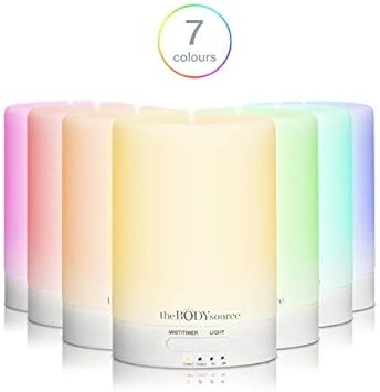 Diffuseur d'Huiles Essentielles, Diffuseur Aroma et Humidificateur Ultrasonique avec 7 LED multicolores L'aromathérapie chez vous, au bureau et au spa