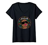 Femme Boucles d'oreilles afro du 15 juin Histoire des Noirs T-Shirt avec Col en V