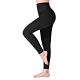 SINOPHANT Legging Femmes Pantalon de Sport, Jegging Taille Haute Femme Yoga Opaque Doux Grande Taille (1 pièces Noir,S-L)