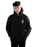 Absolute Cult Looney Tunes Homme Bugs Bunny Breast Print Sweat À Capuche Noir Large