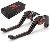 FXCNC Racing Billet Long 5D Rhombus Hollow Adjustable Brake Clutch Levers fit for Kawasaki ZX6R/636 07-17,ZX10R 06-15,Z1000SX/NINJA 1000/Tourer 11-16,Z1000 07-16,Z750R 11-12