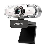 papalook Webcam 1080P pour PC, PA452 Pro Full HD Web Caméra pour Appels Vidéo/Live Streaming, Microphone Intégré, Focus Manuel, Vue 90° pour Ordinateur/Portable/Laptop/Mac, Skype, Zoom, Teams, Twitch