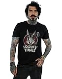 Absolute Cult Looney Tunes Homme Bugs Bunny Circle Logo T-Shirt Noir Medium