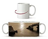 Tasse à motif « Sepia » de 300 ml, en céramique blanche, idéale comme cadeau ou votre nouvelle tasse préférée.