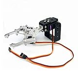 TMIL 2DOF Bras Robotisé Pince Claw,Aluminium Mécanique Robot Voiture Gripper,Porte-Support De Fixation avec MG996R Servo pour L'étude Arduino Et Fun DIY