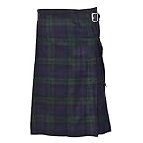 SHYNE KILTS U.K Montre Noir Homme Mode Sport Écossais Utilitaire Kilt de Luxe Kilt Réglable Tailles Poche Kilt - Montre Noir, 44W