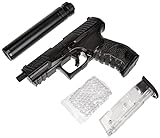 Umarex Walther PPQ Navy BK Spring + Chargeur supp. + Silencieux 0.5J Adulte Unisexe, Noir, Taille unique
