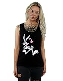 Absolute Cult Looney Tunes Femme Bugs Bunny in Love Tank Top Noir Small