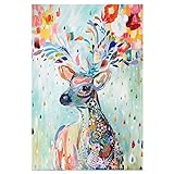 Fun-PT Jigsaw Puzzle Aquarelle Elk 300/500/1000/1500/2000/3000/5000/5700 Pièces for Adultes Fille Enfants, Cadeau d'anniversaire de Noël, Décompression Jouet (Size : 1500 pcs)
