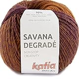Katia Savana Degradé 102 Laine avec dégradé de couleur pour tricot ou crochet
