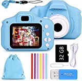Faburo Kids Camera Appareil Photo Numérique Enfant Mini Numérique Caméra pour Enfant Mini Toy Camera avec écran 1080P et Carte SD de 32 Go Cadeaux créatifs