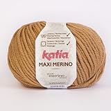 Katia maxi laine mérinos couleur :  camel (35) 100 g/env. 125 m laine