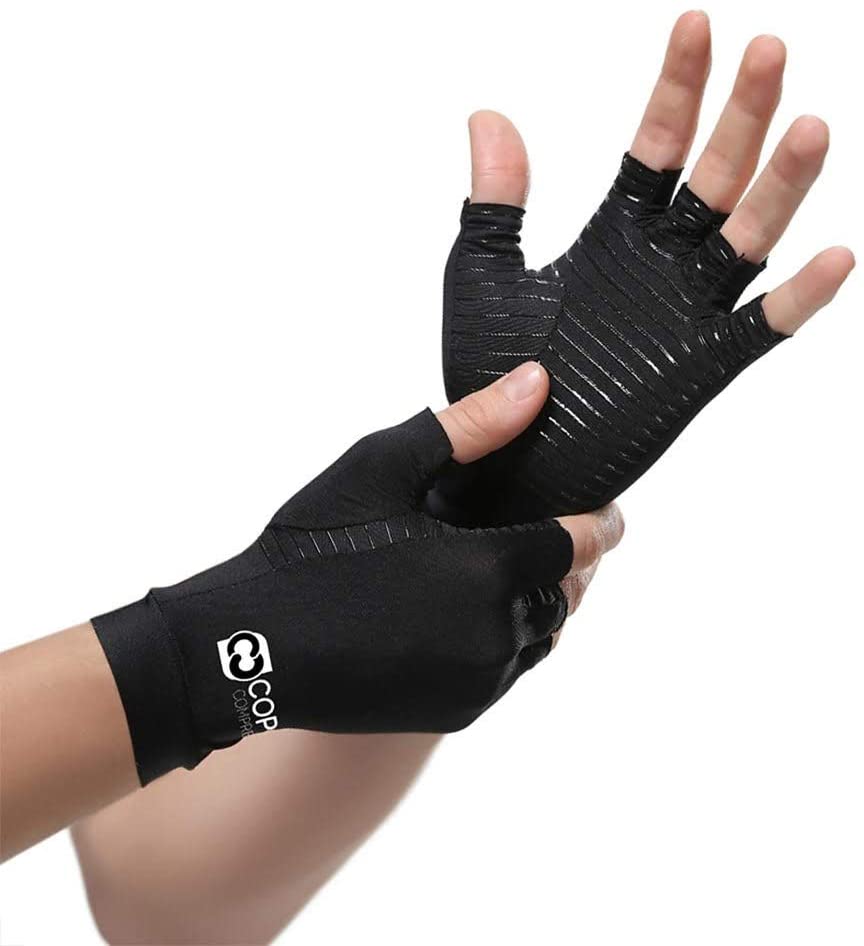 Copper Compression Gants De Compressionpour Récupération Musculaire Arthrite, Avec La Plus Haute Teneur En Cuivre ! Les Meilleurs Gants Avec Cuivre Infusé(1 Paire - Taille M)