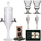 Set d'Accessoires pour Absinthe | 1a Fontaine à Absinthe | 2X Verres à Absinthe | 2X Cuillères à Absinthe | 1x Sucre à Absinthe