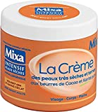 Mixa Intensif –Crème Visage, Corps, Mains – Pour Peaux Extra-Sèches – Aux beurres de Cacao et Karité purs – Hypoallergénique – 400 ml