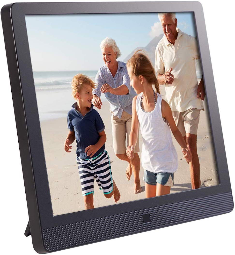 Pix-Star Cadre Photo Numérique WiFi, écran 10 Pouces Haute résolution avec Email, iPhone iOS et Android app, DLNA et détecteur de mouvements (Noir)