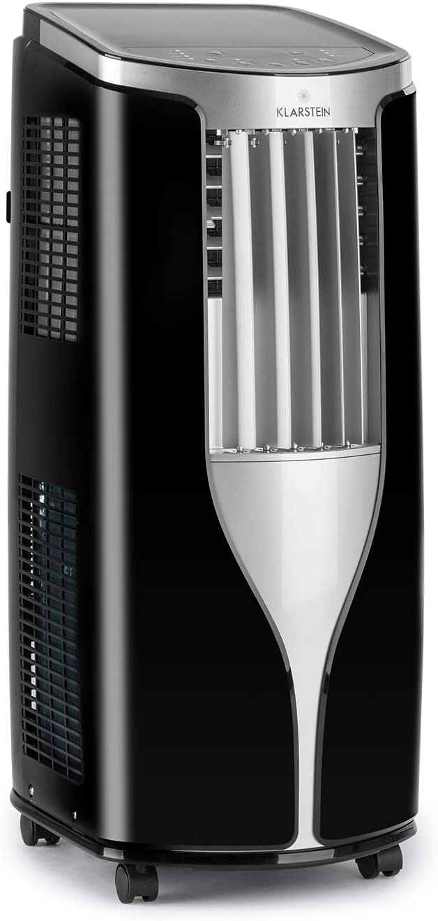 KLARSTEIN New Breeze 9 - Climatiseur Mobile, Déshumidificateur, Ventilateur, 9000BTU/h, 2,6KW, De 16 à 30°C, Ecran LED, Fonction minuterie programmable, Télécommande - Noir