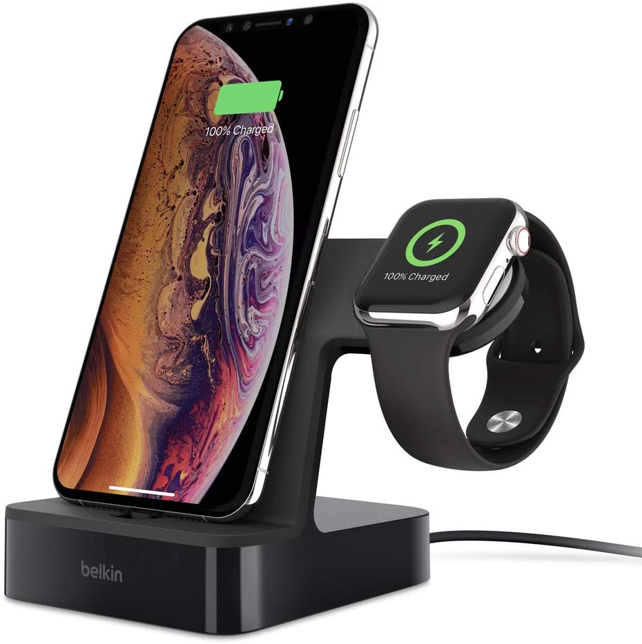 Belkin Powerhouse Station de Charge pour Apple Watch + Station de Chargement pour iPhone Noir