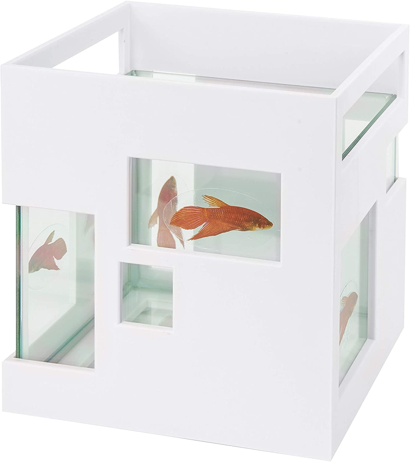 UMBRA Fishhotel.  Bocal à poissons Fishhotel. Coloris Blanc. Dimension : 19x19x20cm.