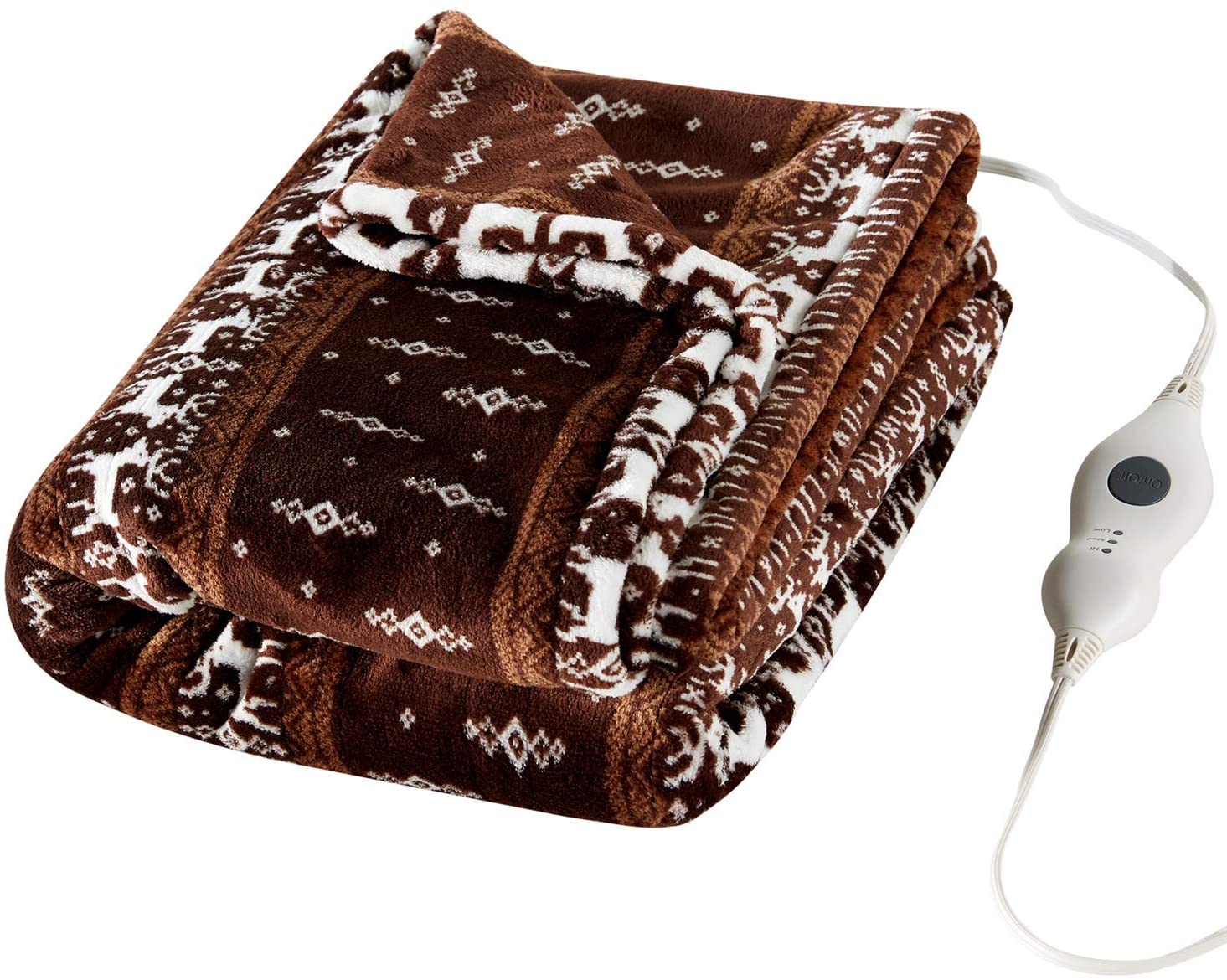 Mosabo Couverture chauffante Lavable avec Technologie de Chauffage Rapide, 3 réglages de température avec Protection Contre la surchauffe, arrêt Automatique 127 x 152 cm