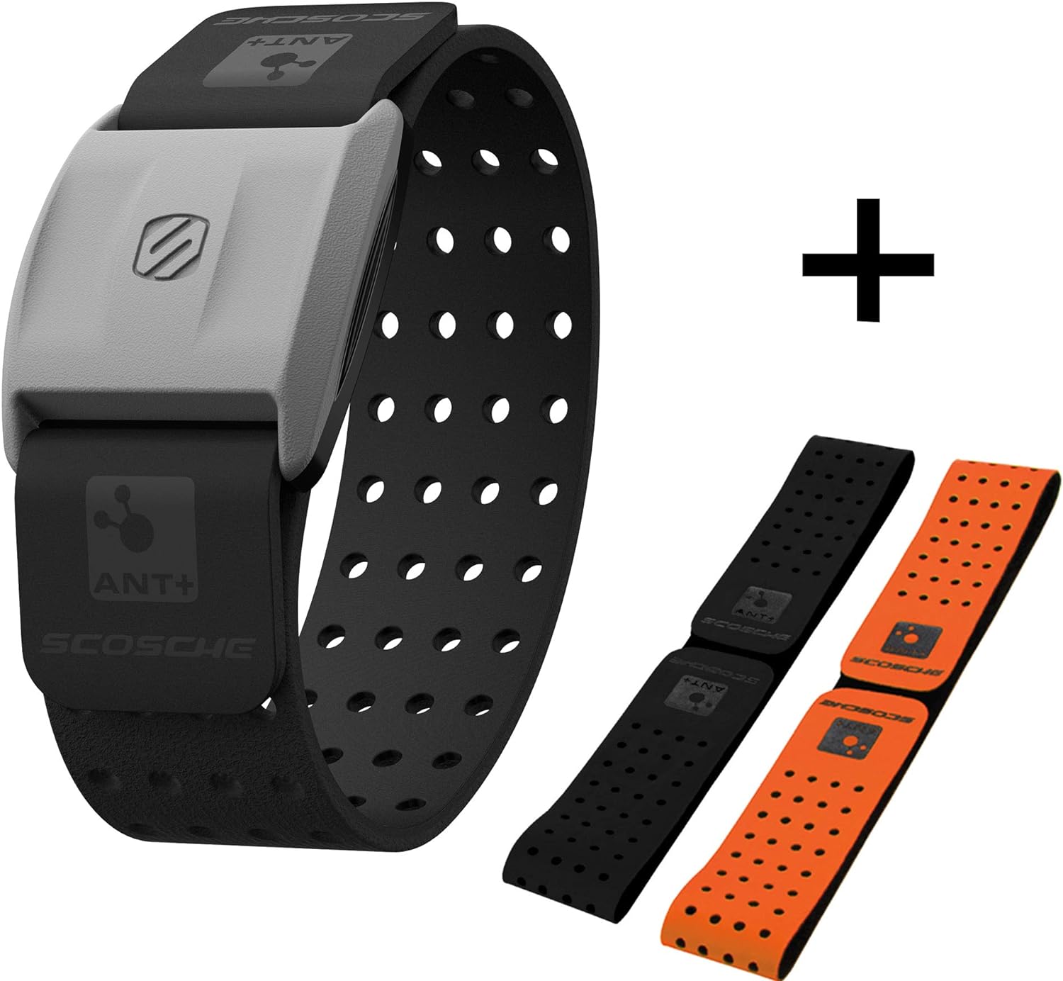 Scosche RHYTHM+ Heart Rate Monitor with Armband, Black
