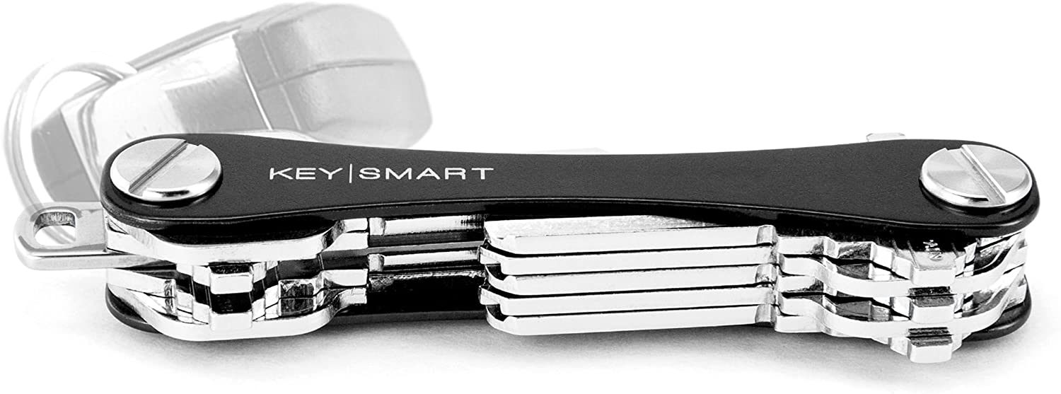 KeySmart Extended | Organisateur et Porte-clés compact (2 à 14 clés, Noir)