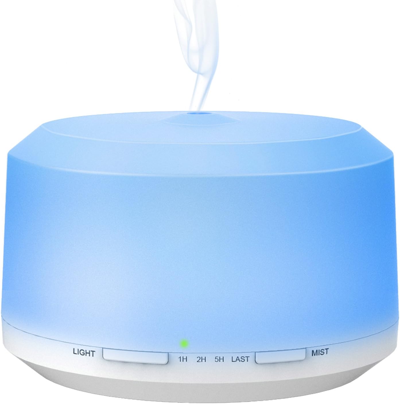 Diffuseur Huiles Essentielles, 450ml Diffuseur d'Arômes Humidificateur d'air Ultrasonique Brume Fraîche Arôme Electrique avec 8-Couleurs LED Lampes, Arrêt Automatique pour Maison SPA Yoga Bureau