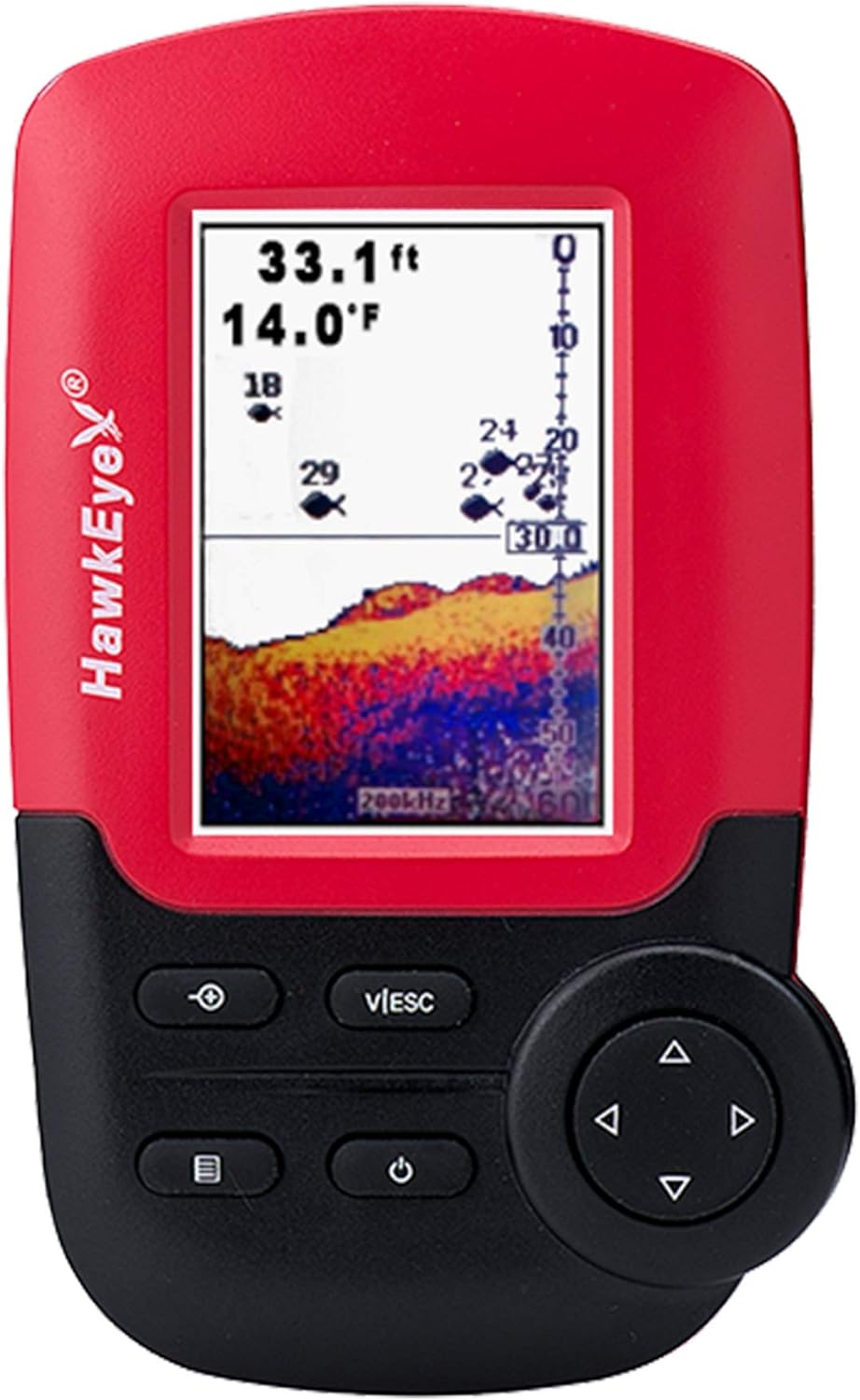 HawkEye FishTrax 1C Handheld Fish Finder w/HD Color VirtuView Display