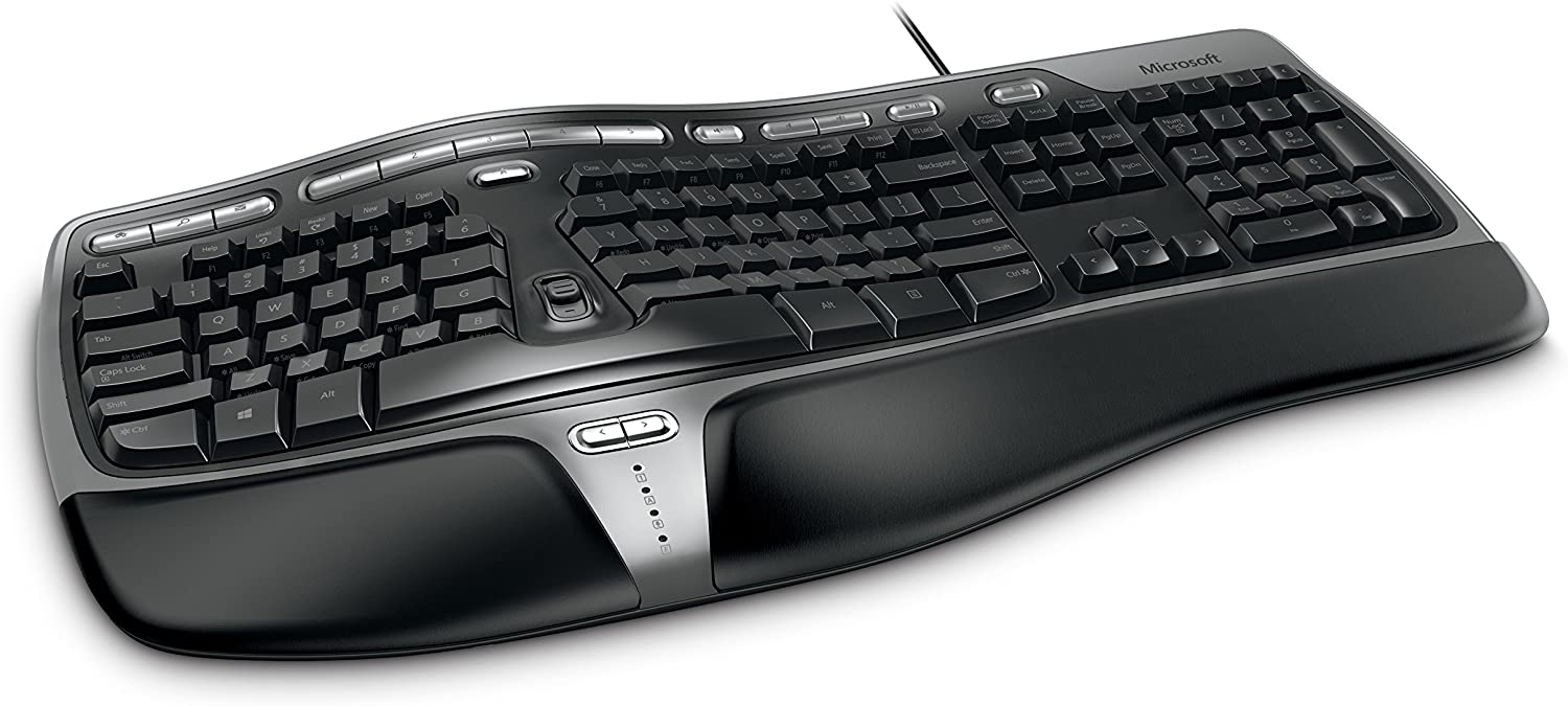 Microsoft Natural Ergonomic Keyboard 4000 f/Business USB clavier QWERTY Noir  - claviers (USB, QWERTY, Noir, FCC, CE, VCCI, WEEE, CB, 1,53 m, Intel Pentium)