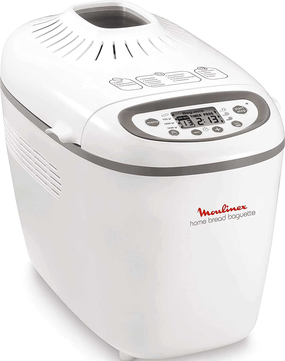 Moulinex OW610110 Machine à pain, 1650 W, 1.5 liters, Blanc