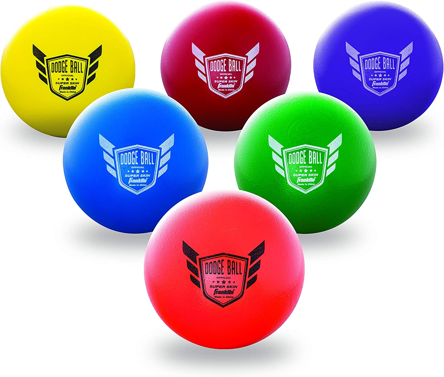 Franklin Sports Lot de 6 balles Superskin Dodge 15,2 cm